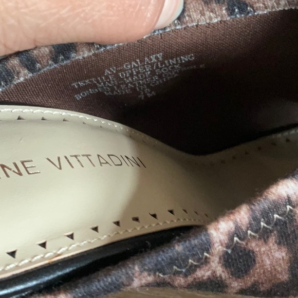 Nwot Adrienne Vittadini Leopard Print Peep Toe Mules Sz 7 - Picture 5 of 5